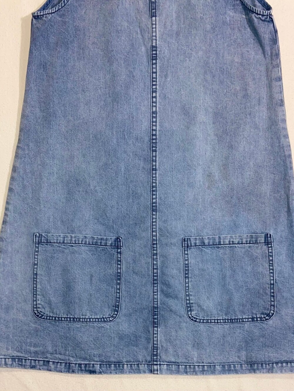 Light Blue Denim Pinafore Dress - Picture 7 of 8